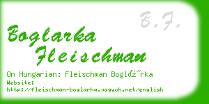 boglarka fleischman business card